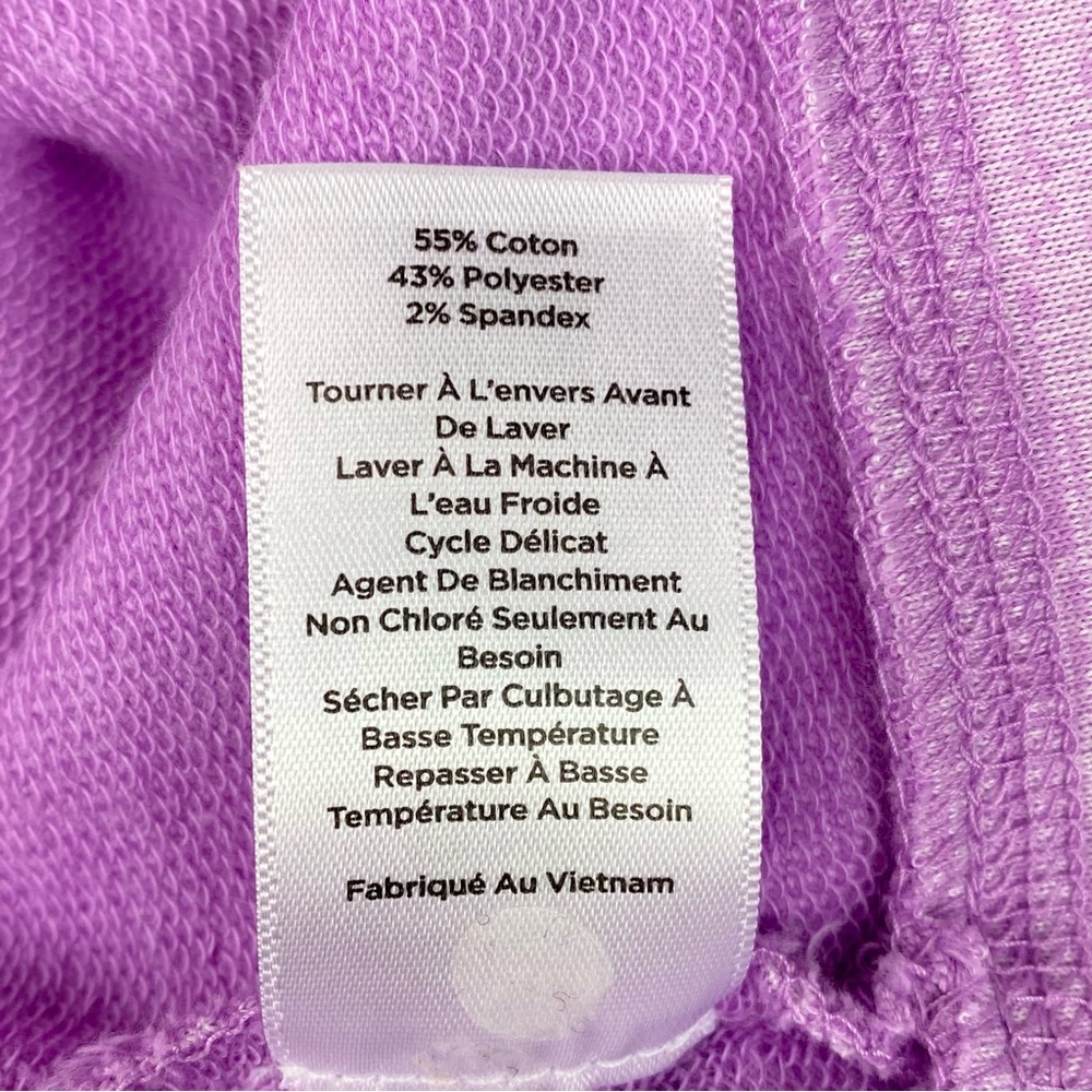 T for Talbots Sweatshirt Size 3X P Plus Petite Full Zip Heathered Lilac Purple - Picture 8 of 12
